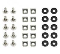 GEMBIRD 19A-FSET-02 SETI DI 50 VITI M6 DA RACK CON DADO A GABBIA E RONDELLA