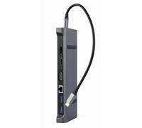 Gembird A-CM-COMBO9-02 Docking Station Wired USB 3.2 Gen 1 (3.1 Gen 1) Type-C Grigio - Nouvo