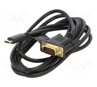 Gembird Adattatore USB C A VGA M 2M Nero Blister