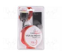 Adattatore audio/da VGA a HDMI CableXpert nero A-VGA-HDMI-01 NEW