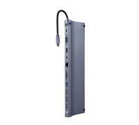 Gembird Adattatore multiporta USB Tipo C 11 IN 1 DA 3 5 MM Grigio Spaziale