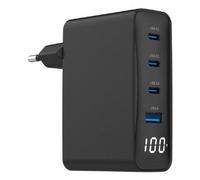 Gembird Cargatore Rapido USB GaN 4 Porte 100W con Display LCD Nero