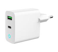 Gembird Caricabatterie USB Type-A, USB Type-C 20W Dual Port White TA UC PDQC20L