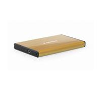 Gembird EE2-U3S-3-GL CAJA EXTERNA HDD USB 3.0 2.5 ALLUMINIO CEPILLADO DORADO