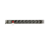 Gembird EG-PDU-014 Multipresa per rack PDU 1U 8 prese Schuko 3m