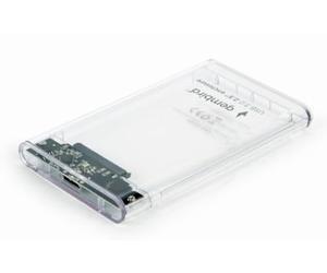 Gembird HDD/SSD enclosure for 2.5'' SATA - USB 3.0, 9.5mm, transparent plastic