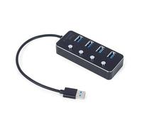 GEMBIRD Hub USB UHB-U3P4P-01 Nero
