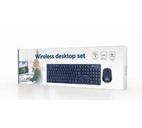 gembird Kabelloses Desktop-Set schwarz US-Layout NUOVO