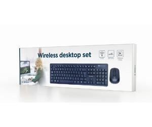 gembird Kabelloses Desktop-Set schwarz US-Layout NUOVO