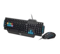 Gembird KBS-UMG-01-DE Tastiera Mouse incluso Gaming USB Tedesco Nero