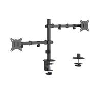 Gembird Ma-d2-03 Braccio regolabile per doppio monitor montato su scrivania, 17"-32", Nero