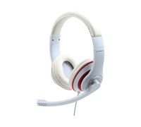 GEMBIRD MHS-03-WTRD CUFFIE, Rosso, Bianco