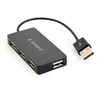 Gembird Hub USB UHB-U2P4-04 4 porte USB 2.0 480 Mbit/s cavo integrato Plug & Play