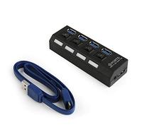 Gembird UHB-U3P4-22 hub di interfaccia USB 3.0 (3.1 Gen 1) Type-A 5000 Mbit/s Nero