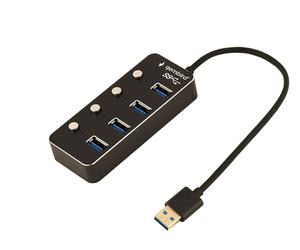 Gembird UHB-U3P4P-01 Hub e concentratore USB 3.2 Gen 1 (3.1 Gen 1) Type-A 5000 Mbps Nero - Nouvo
