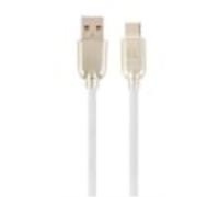 Gembird USB 2.0 AM A TYPE C (AM/CM), 2M, BLANCO PREMIUM CC-USB2R-AMCM-2M-W