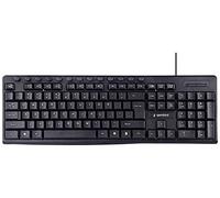 Gembird USB Tastiera Tedesco, QWERTZ Nero pulsanti multimedia, Pulsanti silenziosi