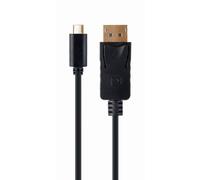Gembird USB TYPE-C TO DISPLAYPORT ADAPTER CABLE 4K 15CM BLACK