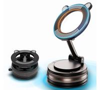 GemCoo Porta Cellulare Auto Magnetico per MagSafe Supporto Telefono Auto con Ventosa a Vuoto 360° Rotazione Pieghevole Porta Cellulare Magnetico Compatibili con iPhone 16 pro 15 14 13 12 11