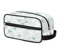 GeMeFv Borsa da toilette con motivo triangolare a cartone animato, borsa cosmetica da appendere borsa da viaggio portatile borsa da barba di grande capacità per uomini e donne, Motivo triangolare dei