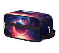 GeMeFv Borsa da toilette da basket con palla sportiva, borsa cosmetica da appendere, borsa da viaggio portatile, borsa da barba di grande capacità, per uomini e donne, Pallone da basket sportivo,