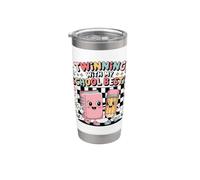 Gemellaggio con la mia migliore amica della scuola Twin Day Bicchiere termico in acciaio inox doppia parete