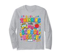 Gemellaggio con la mia Migliore Amica della Scuola Twin Day Maglia a Manica