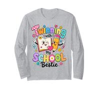 Gemellaggio con la mia Migliore Amica della Scuola Twin Day Maglia a Manica