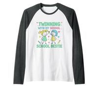 Gemellaggio con la mia Migliore Amica della Scuola Twin Day Maglia con Maniche Raglan