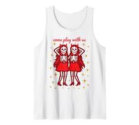 Gemelle Fantasma Ragazze diavolette spaventose Halloween Canotta