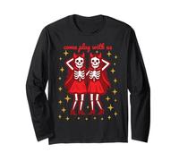 Gemelle Fantasma Ragazze diavolette spaventose Halloween Maglia a Manica