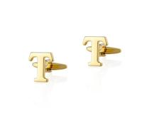 Gemelli 1 Paio Di Gemelli In Metallo Lucido Con Lettere In Oro Gemelli In Rame Da Uomo Per Camicia Francese T