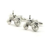 Gemelli 1 paio di trattore a forma di argento metallizzato camicia francese cuffi