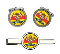 Gemelli 9th/12th Royal Lancers Esercito Britannico E Set Fermacravatta