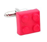 Gemelli a blocchi for uomo, gemelli for camicia con bottoni a pressione, gioielli da regalo for padre e marito.(Rose pink)