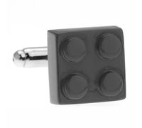 Gemelli a blocchi for uomo, gemelli for camicia con bottoni a pressione, gioielli da regalo for padre e marito.(Svart)