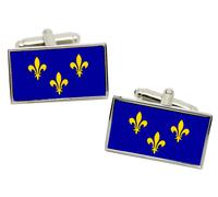 Gemelli A Forma Di Bandiera Île-De-France In Scatola Regalo Di Cromo