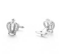 Gemelli a forma di corona a croce da uomo, gemelli con corona di cristallo di strass, gemelli a corona re regina, gemelli da smoking con corona in argento, gemelli punk francesi