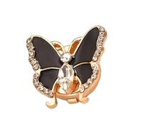 Gemelli a forma di farfalla con cristalli tempestati di cristalli alla moda, accessori per camicie per occasioni speciali, riunioni di lavoro, accessori in lega, One Size, come descritto, come