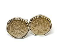 Gemelli a forma di moneta da 20 pence del 1995 per 30° compleanno/anniversario, gemelli da 1995 per un trentesimo SLV