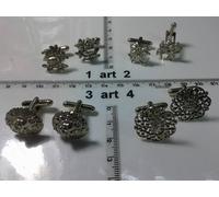 GEMELLI A SCATTO X CAMICIA bellissimi eleganti cufflinks 1 coppia ARTIGIANALI