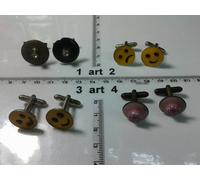 GEMELLI ART 1 SM BLU CAMICIA bellissimi eleganti cufflinks 1 coppia ARTIGIANALI