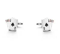 Gemelli Asso per Uomo, Gemelli Lucky Poker Carte da Gioco Gemelli, Gemelli Asso di Spade, Gemelli per Camicia a Quattro Assi Tuxedo, Gemelli da Casinò Punk Rock, Gemelli per Matrimonio