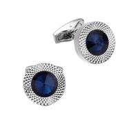 Gemelli Camicia Uomo Sapphire - Crystal in Zircone per Matrimonio D'affari e Camicie da Smoking
