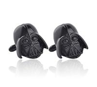 Gemelli classici da collezione con Darth Vader3D, per Natale, compleanno, calza della Befana, idea regalo per bambini, uomini e donne, colore: nero
