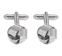 Gemelli classici Twist in argento e oro (argento)