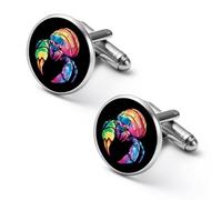 Gemelli colorati alla moda da uomo a forma di granchio eremita per camicie classiche, set per matrimoni e affari, 2.0cm, Metallo, Nessuna pietra preziosa