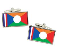 Gemelli Con Bandiera Della Réunion In Scatola Regalo Di Cromo