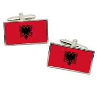Gemelli Con Bandiera Dell'Albania In Scatola Regalo In Cromo