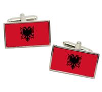 Gemelli Con Bandiera Dell'Albania In Scatola Regalo In Cromo